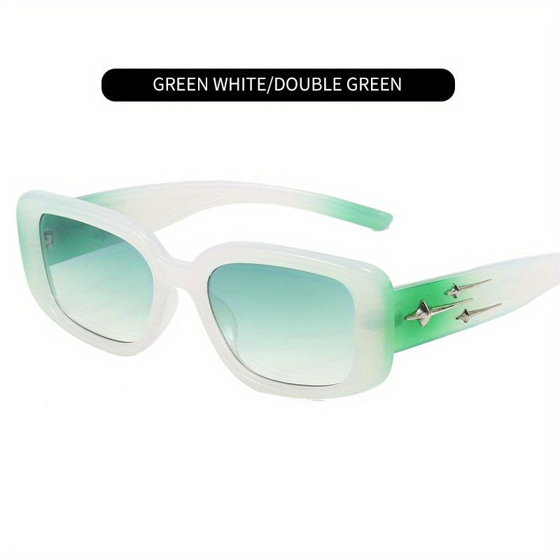 Y2K Jelly Rectangle Sunglasses UV400 Sun Shades