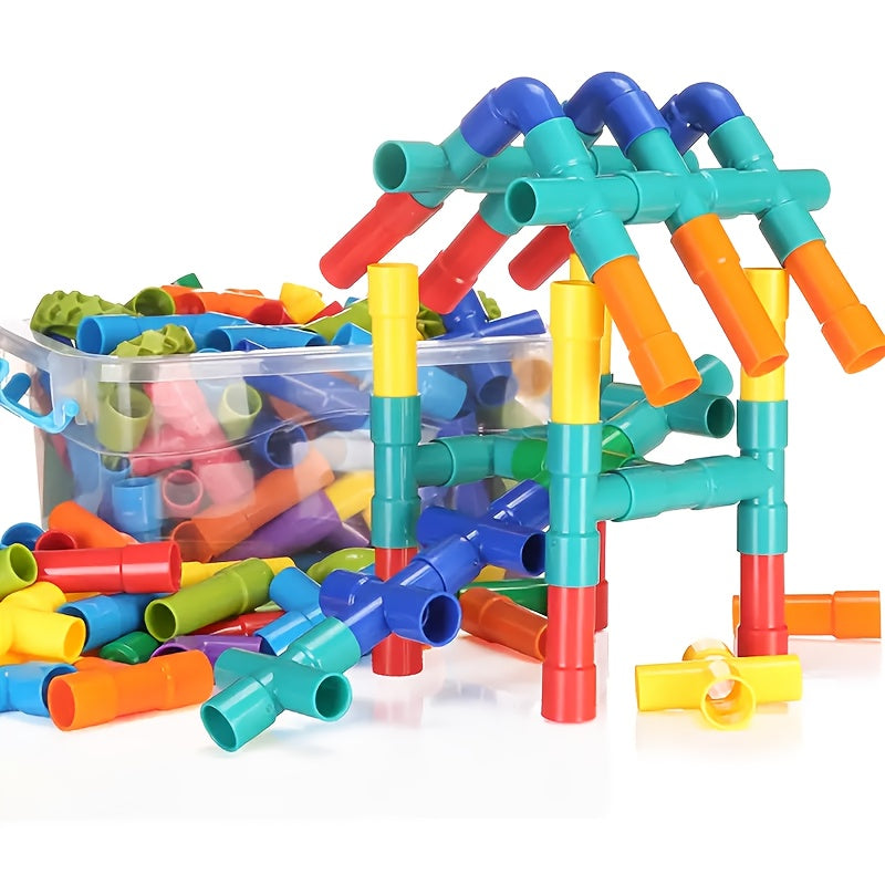 260pcs Water Pipe Building Block Puzzle Toy Set