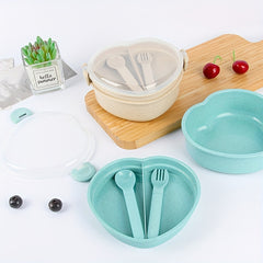 1pc Leak Proof 1000ml Lunchbox With Cutlery BPA Free Microwave Safe