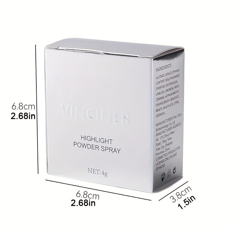 Shimmering Highlighter Spray Sparkle and Glow for Lips Eyes Hair and Body