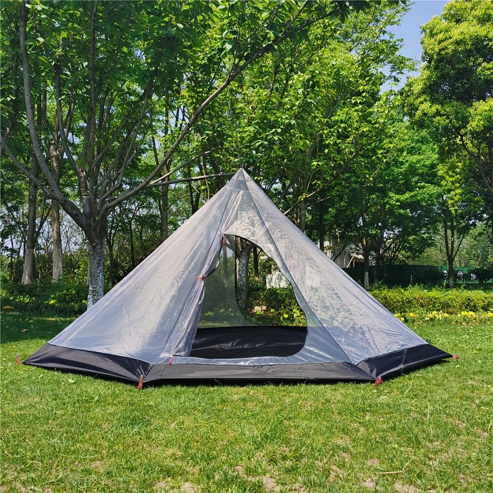 Portable Pentagonal Camping Tent with Anti-mosquito Mesh