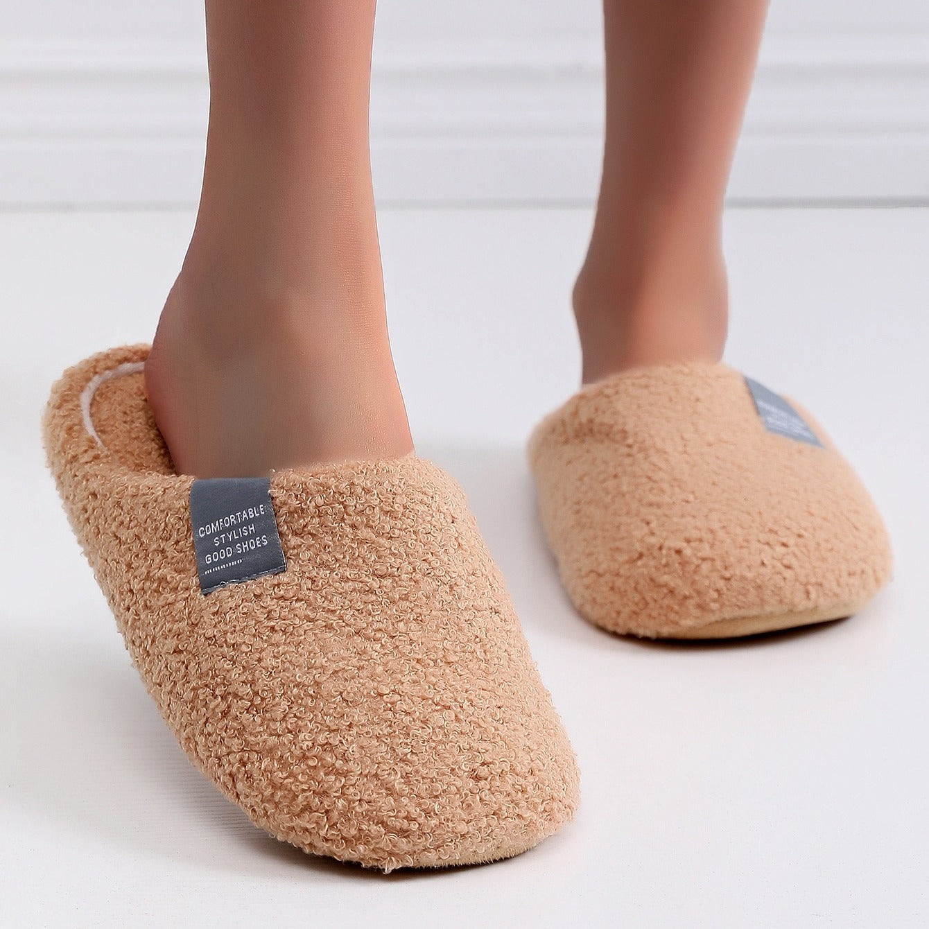 Women's Plush Indoor Slippers - Cozy Bedroom Shoes