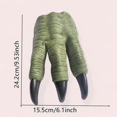 Dinosaur Claw Puppet Gloves Soft Rubber Realistic Animal Model for Halloween