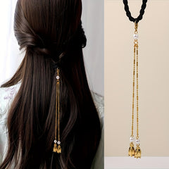 Chinese Hair Tie Bell Orchid Tassel Hair Rope Women Girls Hair Accessories