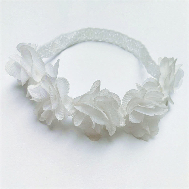 Pink Ribbon Flower Headband for Baby Photography