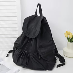 Washable Fabric Drawstring Backpack School Bag Men Women