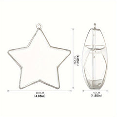 10pcs Transparent Five-pointed Star Plastic Ball Christmas Candy Box