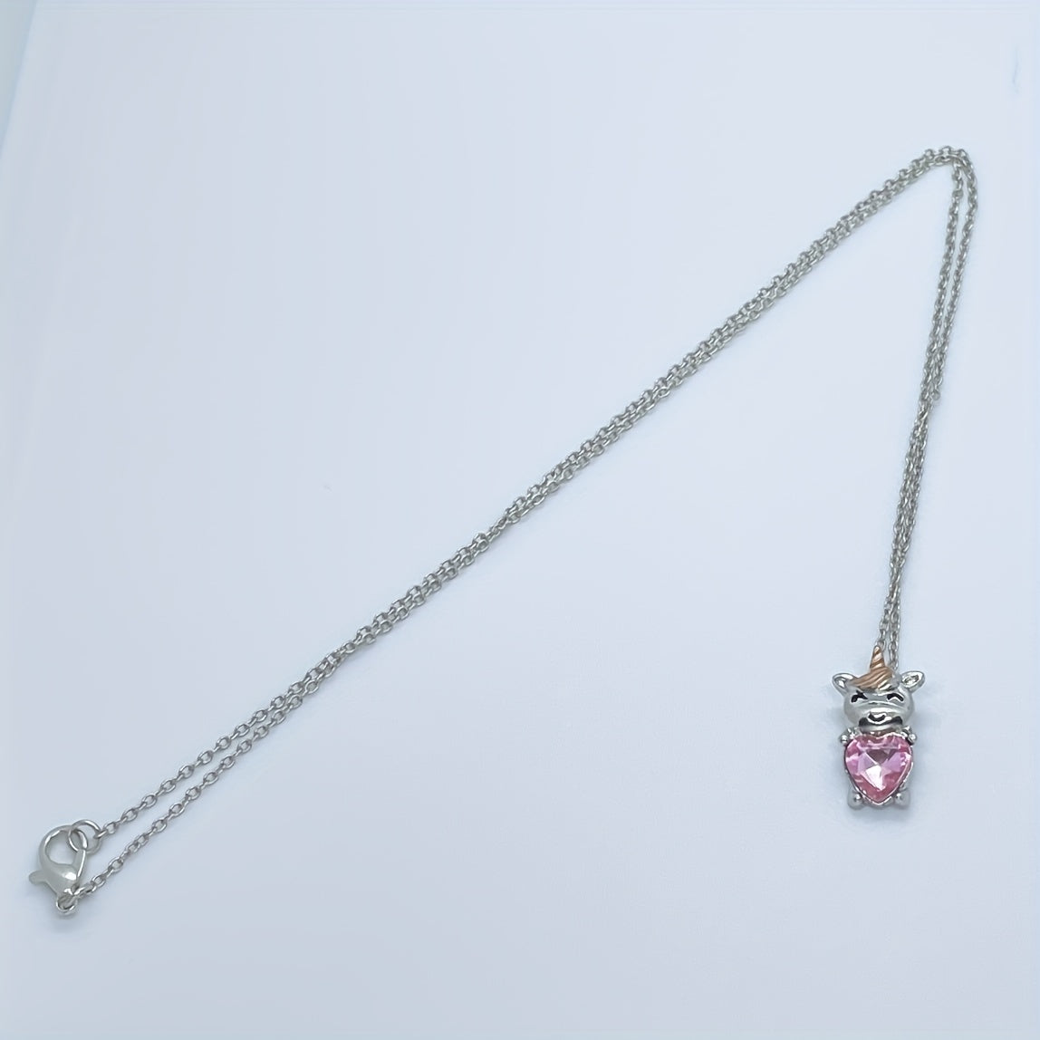 Pink Unicorn Necklace Birthday Gift for Princess Granddaughter