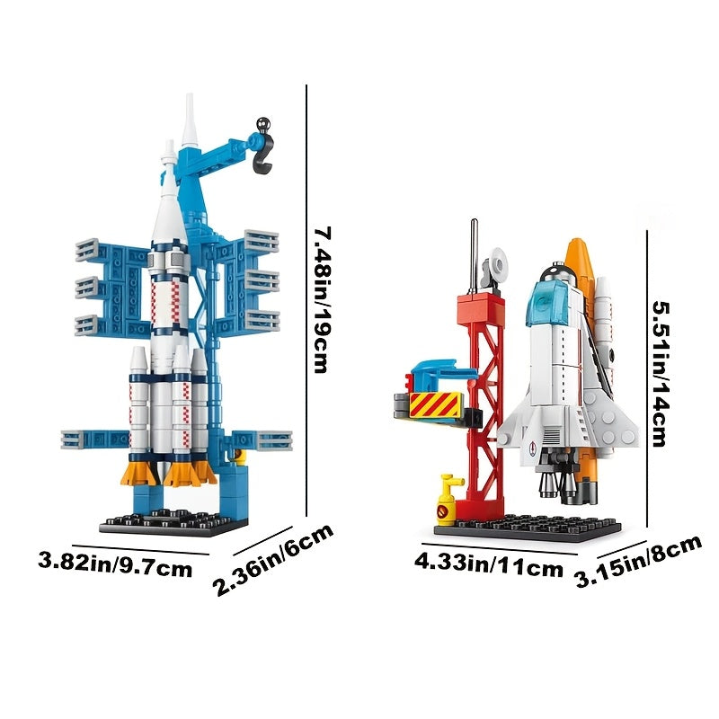 STEM Rocket & Shuttle Engineering Blocks Kit for Kids 6+