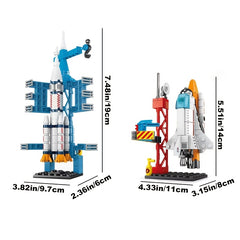 STEM Rocket & Shuttle Engineering Blocks Kit for Kids 6+