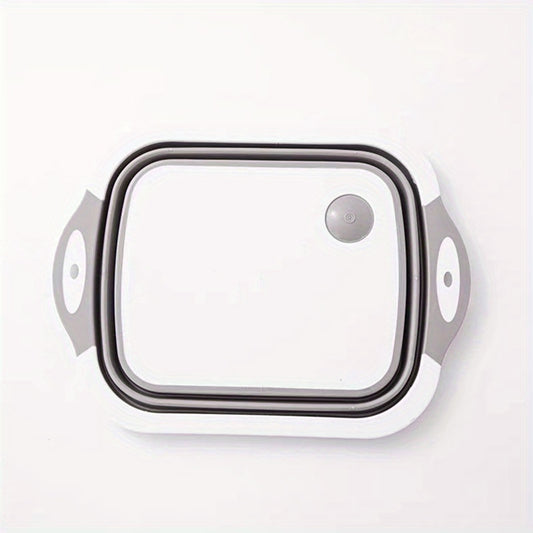 Outdoor Camping Foldable Cutting Board with Sink & Bucket