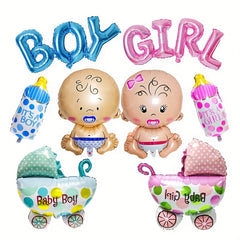 Newborn Party Set: Baby Bottle & Letter Balloons