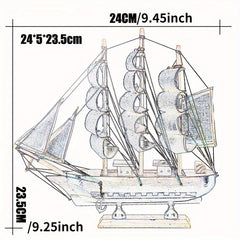 Wooden Scale Model Assembling Building Kits Sailboat Toy Gift