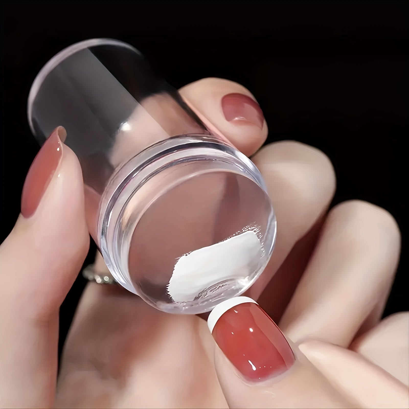 French Tip Nail Art Kit with Stamper & Scraper