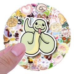 100 Pcs Snake Stickers Waterproof Vinyl Reptile Decals