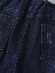 Girls Flared Jeans Denim Pants Elastic Waistband