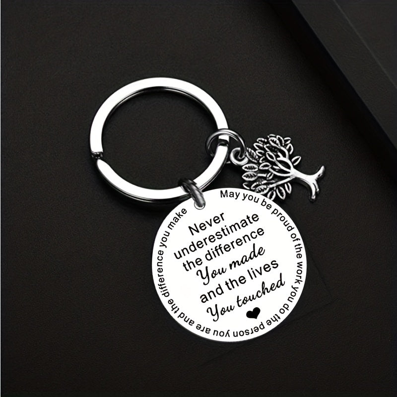 Stainless Steel Tree Key Chain - Stylish Bag Purse Wallet Car Accessory
