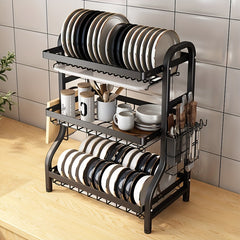 Compact Dish Drying Rack with Drainboard Set