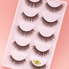 5 Pairs Fluffy 3D Mink False Eyelashes for Makeup