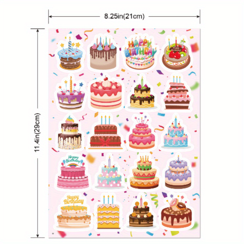 Happy Birthday Waterproof Sticker for Party Decoration