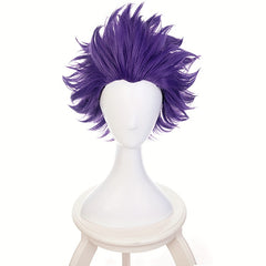 Anime Cosplay Wig Purple Spiky Short Hair Halloween Party Role Play Wigs