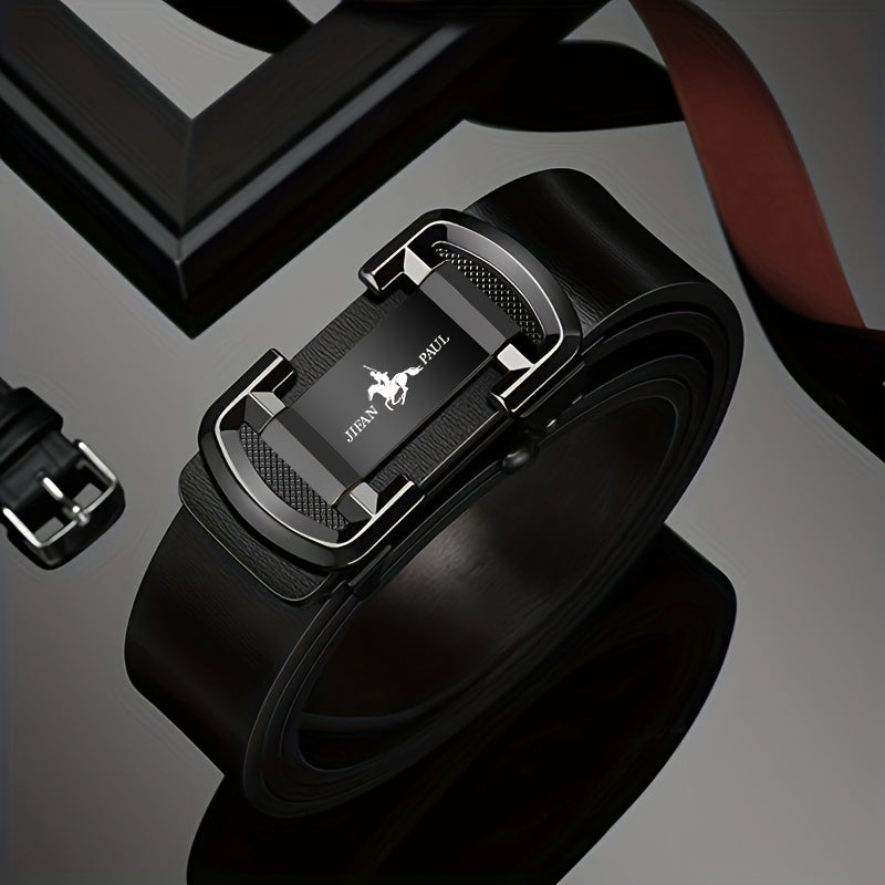 Men's Leather Belt With Automatic Buckle Business Casual Versatile Belt