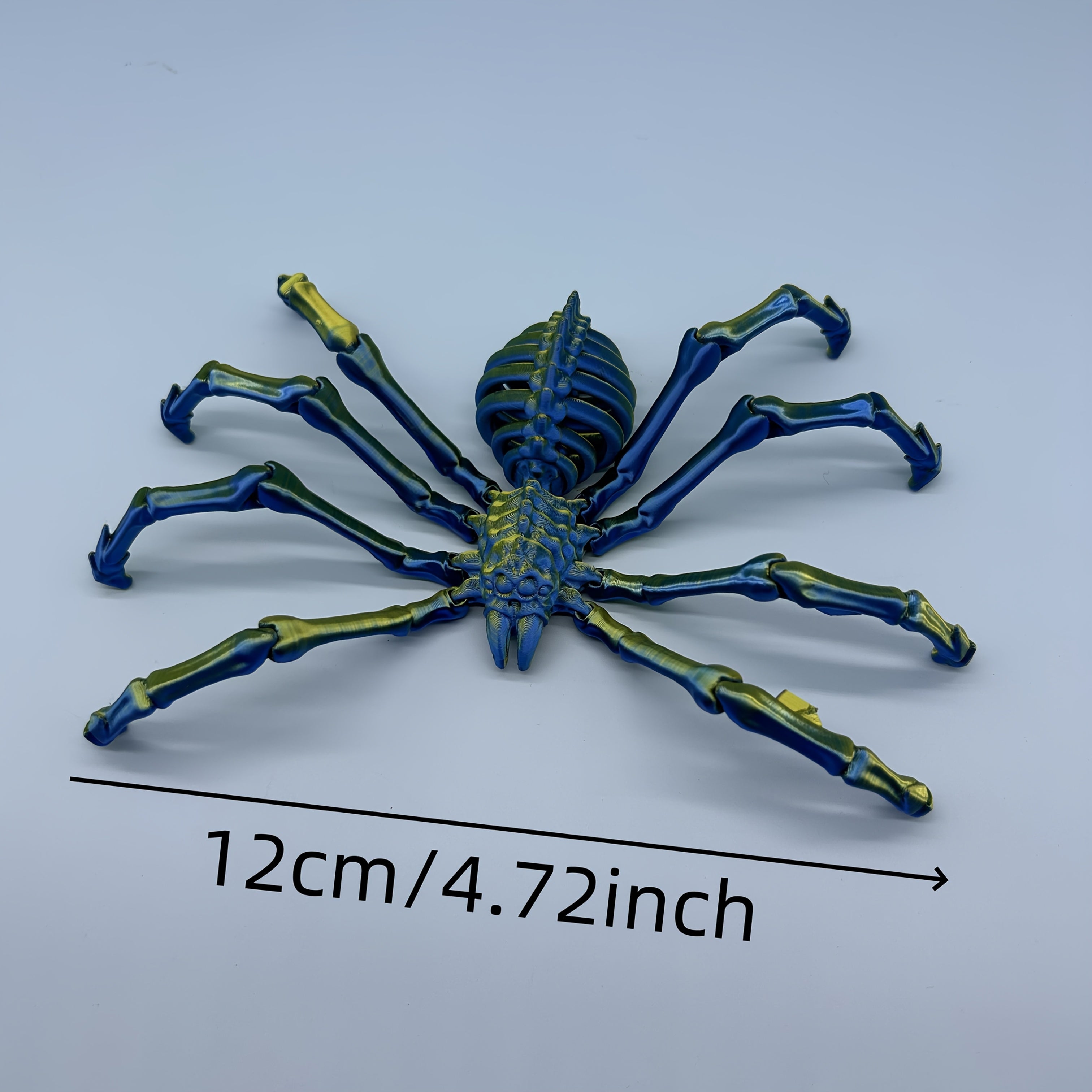 3D Printed Flexible Spider Sculpture Desk Ornament for Halloween Christmas