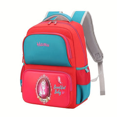 Princess Backpack for Students Aged 3-12, Waterproof and Breathable