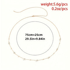 Boho Crystal Waist Chain for Women - Decorative Bikini Belly Chain