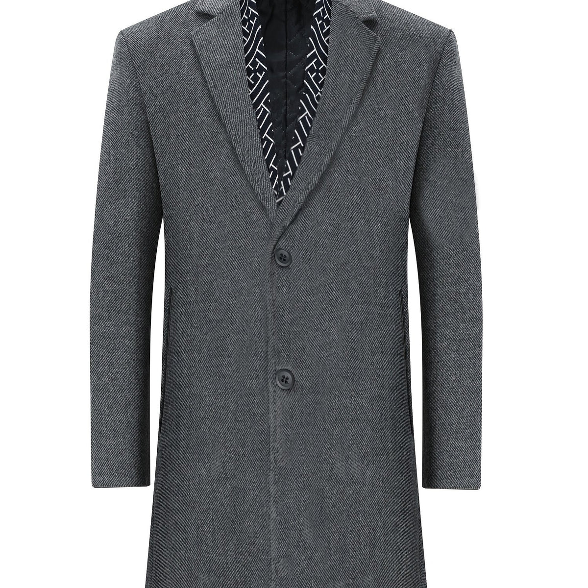 Men's Woolen Coat Long Windbreaker Jacket