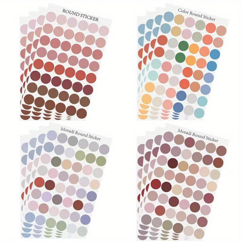 768 PCS Round Dot Stickers 0.8 Inch Coding Labels Morandi Circular Stickers