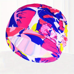 Pleated Swim Caps for Men Women Large Head Long Short Hair Bathing Cap