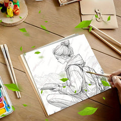 Mindfulness Painting Coloring Book with Story Props for Adults