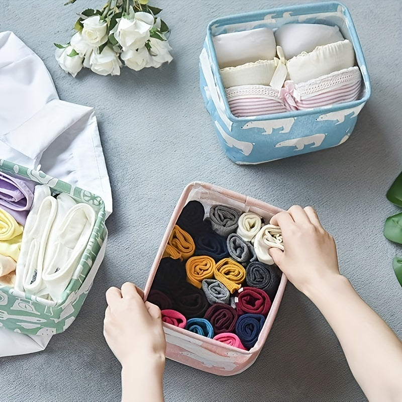 Cloth Storage Basket Makeup Storage Box Multifunctional Folding Sundries Storage