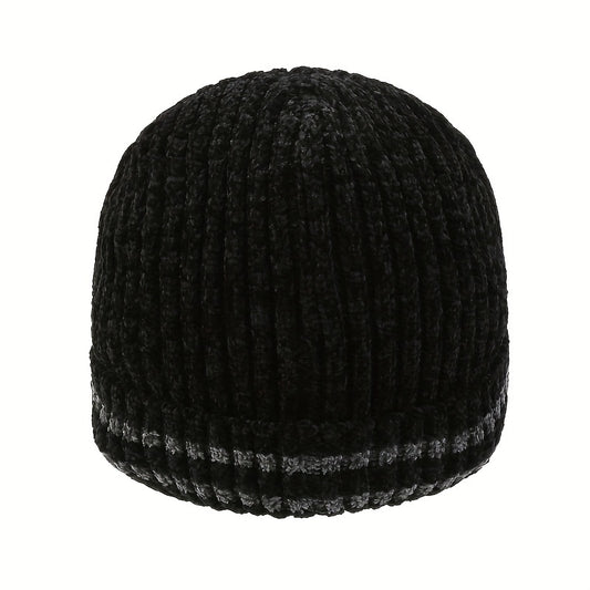 Men's Thickened Winter Knit Hat Warm Beanie Windproof Coldproof