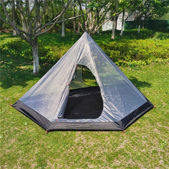 Portable Pentagonal Camping Tent with Anti-mosquito Mesh