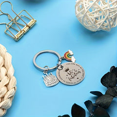 Stainless Steel Birthday Keychain for Him & Her