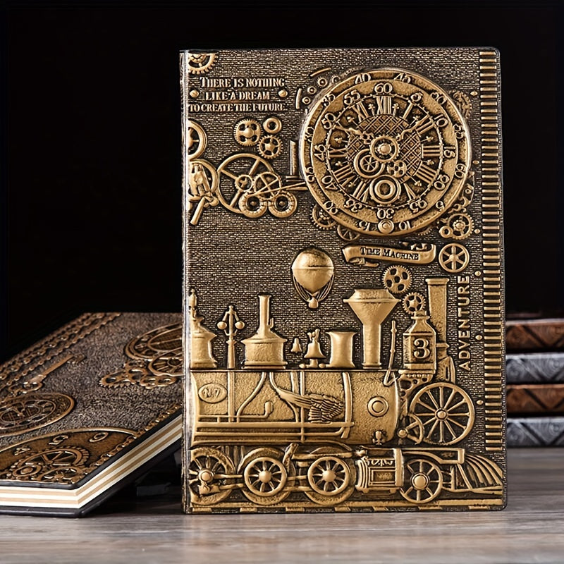 Embossed PU Leather A5 Notebook - 100 Sheets