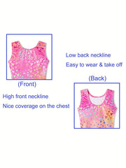 Gradient Heart Ballet Leotard for Girls