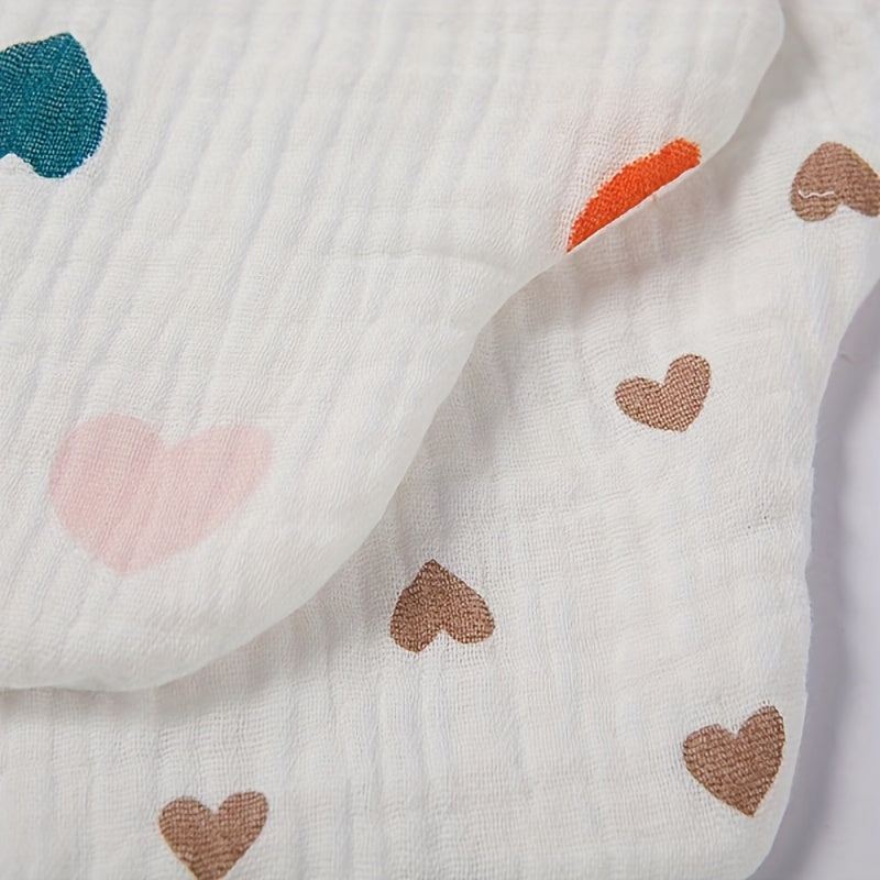 Baby Saliva Bib Small Orange Print
