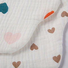 Baby Saliva Bib Small Orange Print