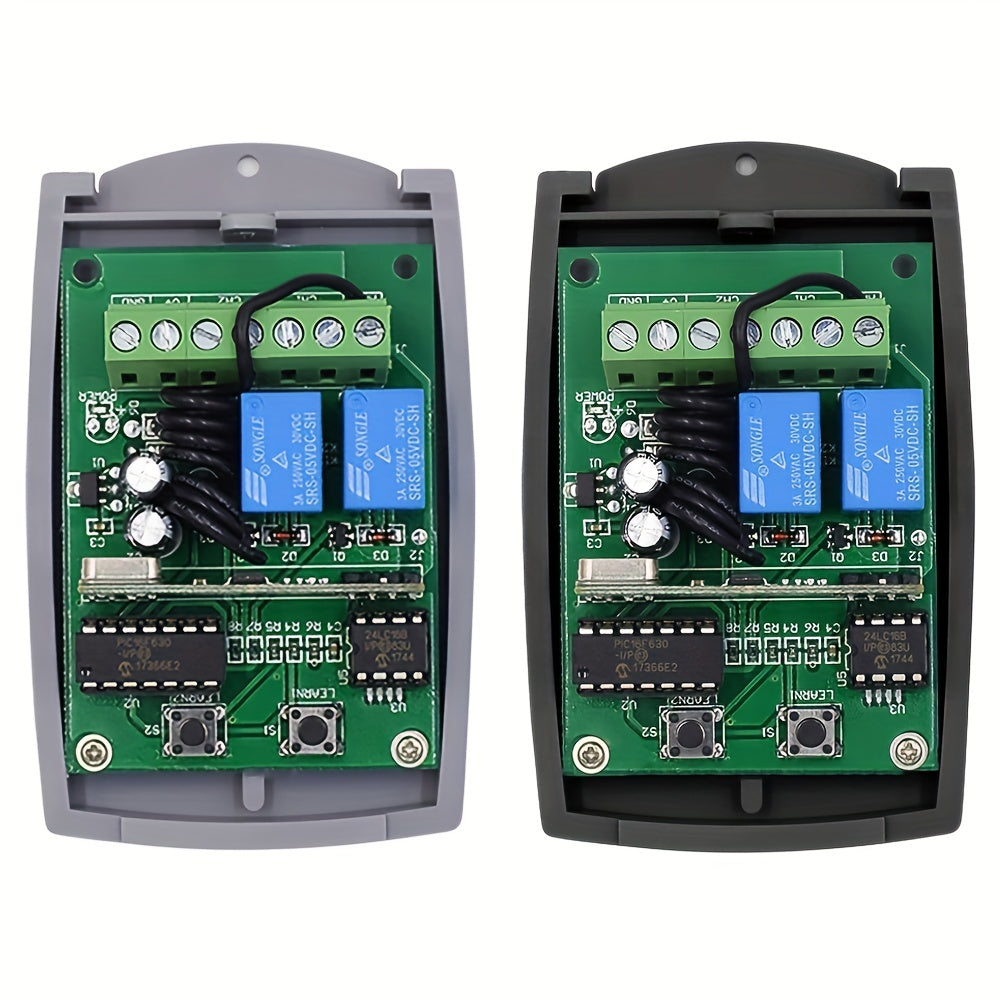 Universal Garage Door Remote Control Receiver 433MHz Fixed & Rolling Code Switch