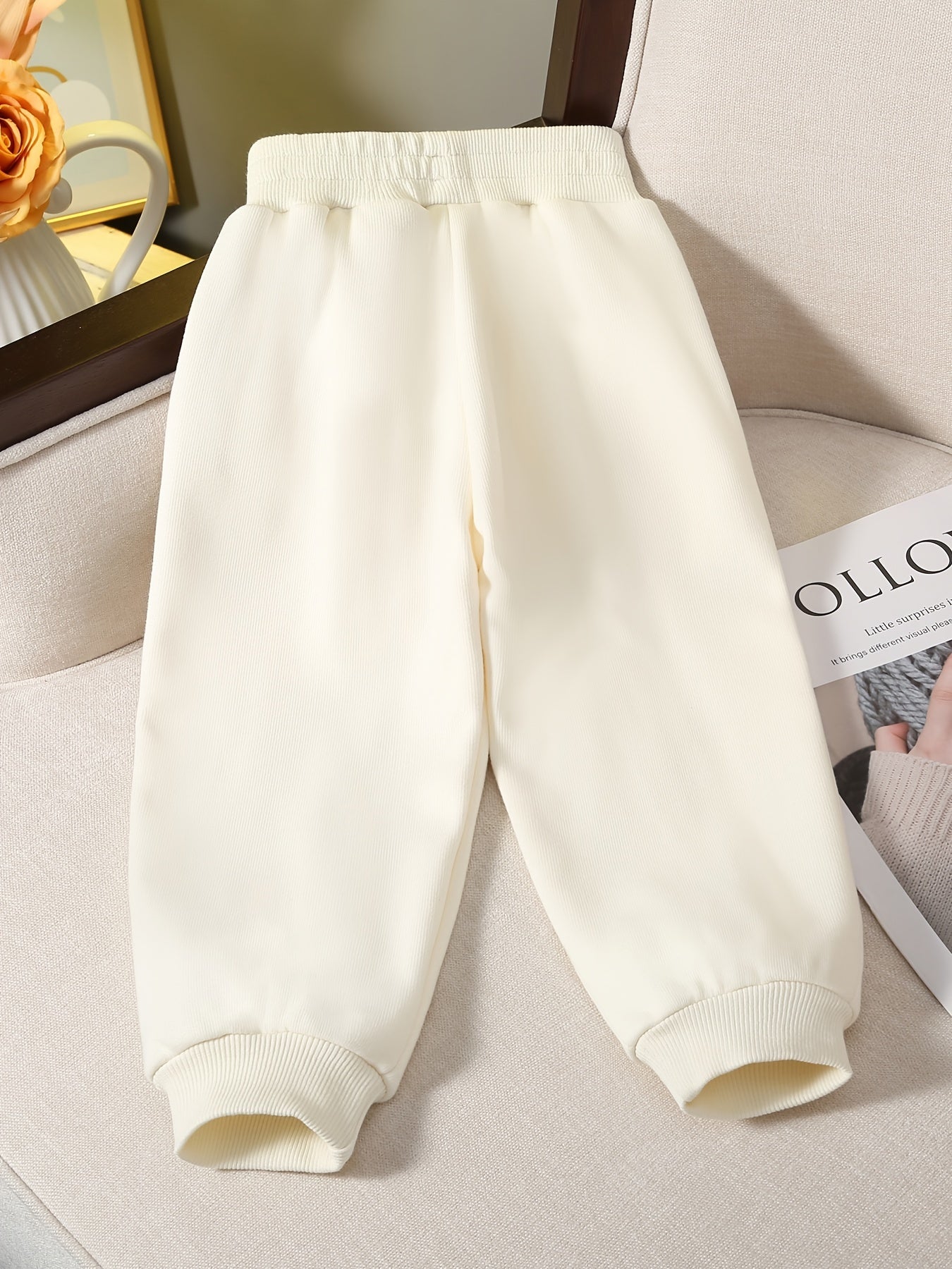 Girls Fleece Lining Jogger Trousers