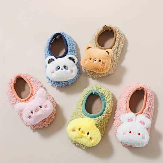 Cartoon Slip On House Shoes Girls Non Slip Soft Bottom Indoor Autumn Winter