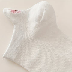 5 Pairs Floral Print Socks Low Cut Ankle Socks Women's Stockings