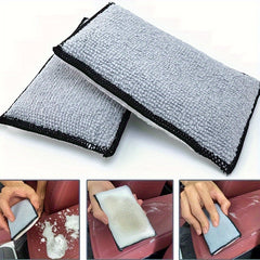 Car Interior Microfiber Sponge 6pcs Double Sided Stain Cleaning Scrub Sponge