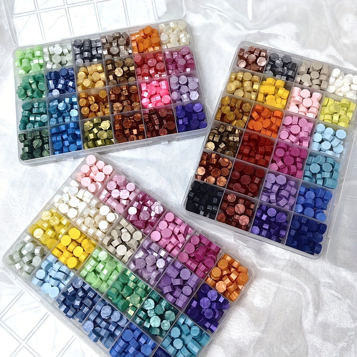 24 Colors Fire Lacquer Wax Pellet Set for Seal Stamp Tools