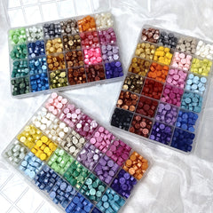 24 Colors Fire Lacquer Wax Pellet Set for Seal Stamp Tools