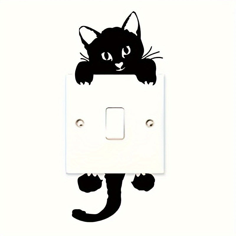 Cat Bedroom Switch Sticker Removable 3D Wall Sticker