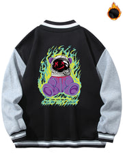 Men's Muppet Bear Jacket with Baseball Collar